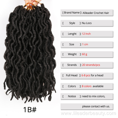 Wavy Faux Locs Ombre Curly Crochet Hair Extensions